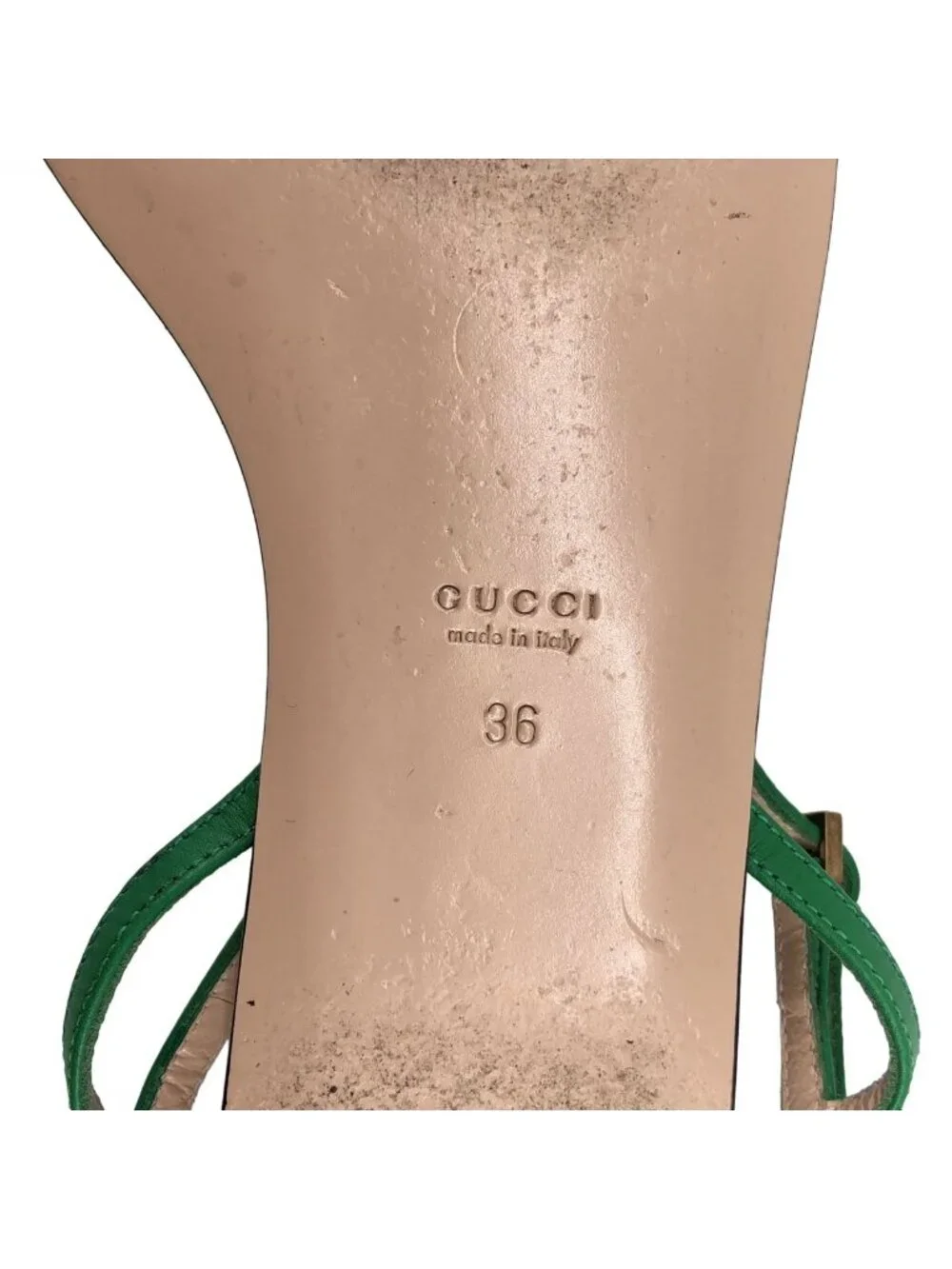 Gucci GG Marmont Flat Sandals Green